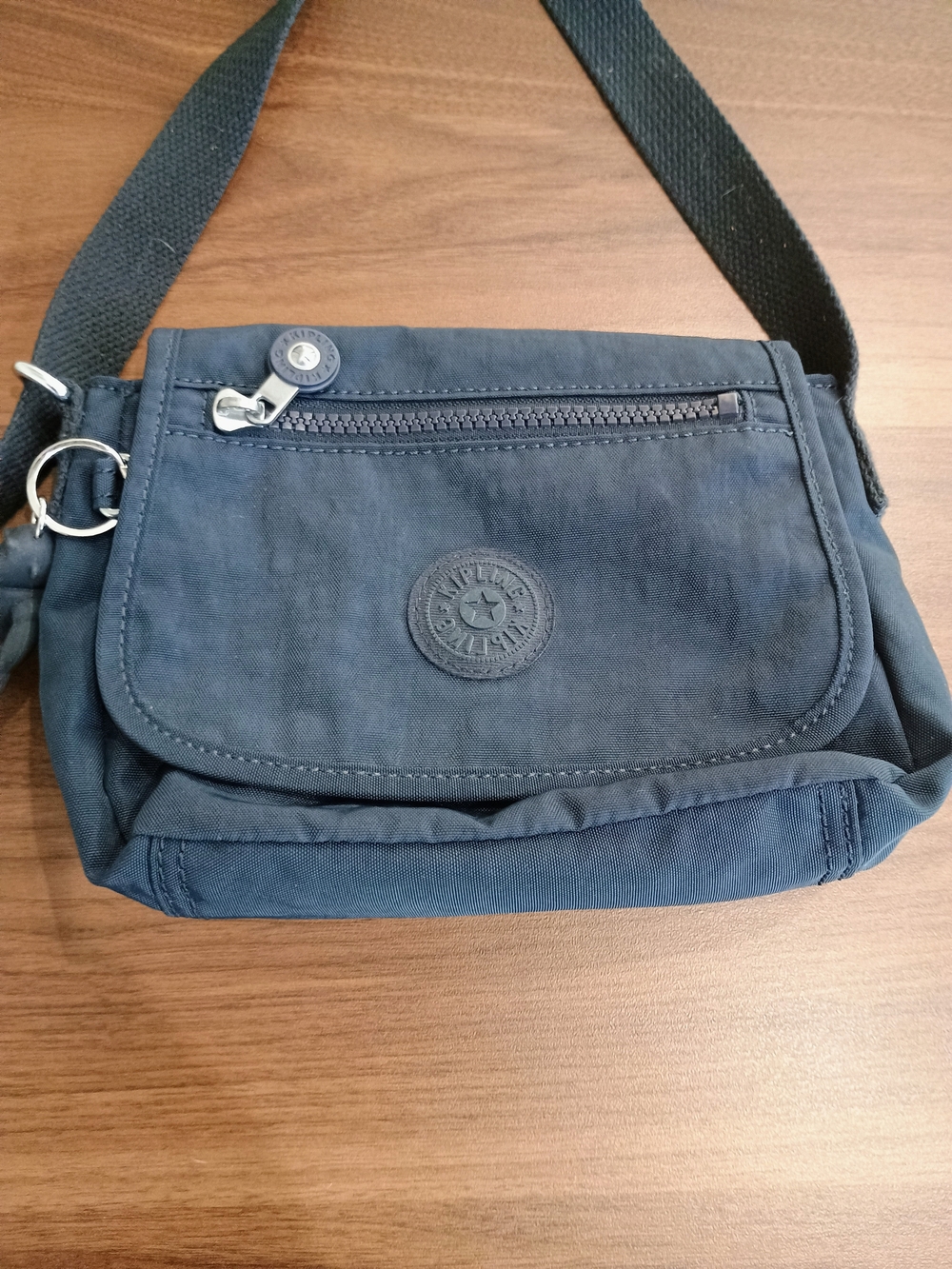 Kipling Dark Navy Crossbody Bag with Front Flap and Zip Pocket